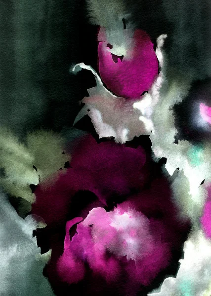 Rosas num buquê. Desenho detalhado — Fotografia de Stock