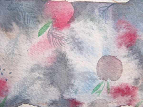 Akvarell bakgrunden äpplen. Söt blommig bakgrund — Stockfoto