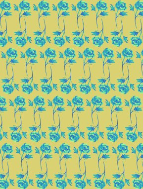 Desenli arka plan olarak suluboya peonies