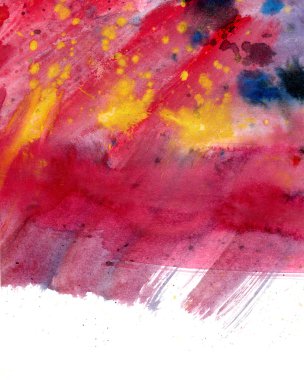 Paint layer on paper. Fragment of painting clipart