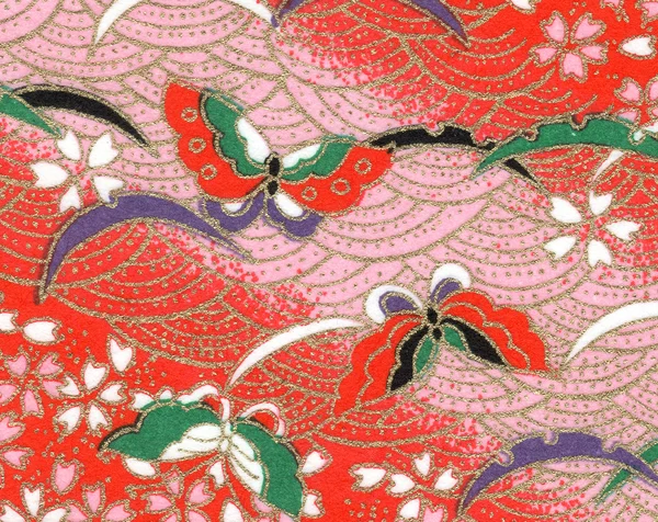 Japanese paper with traditional ornaments — Stock Photo, Image