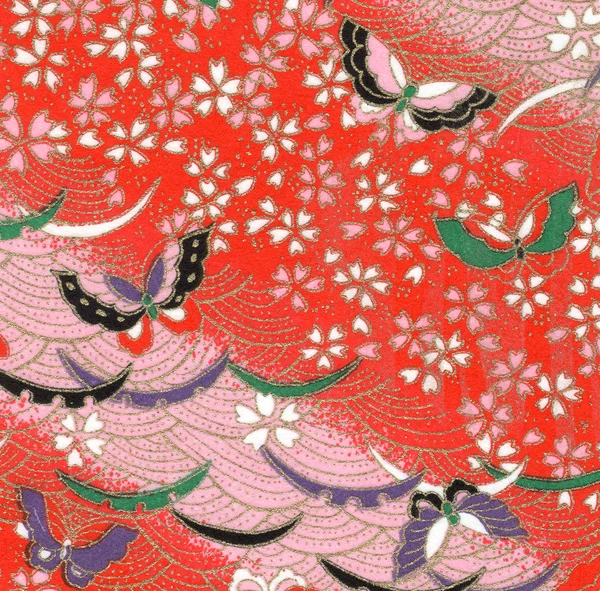 Japanese paper with traditional ornaments — Stock Photo, Image
