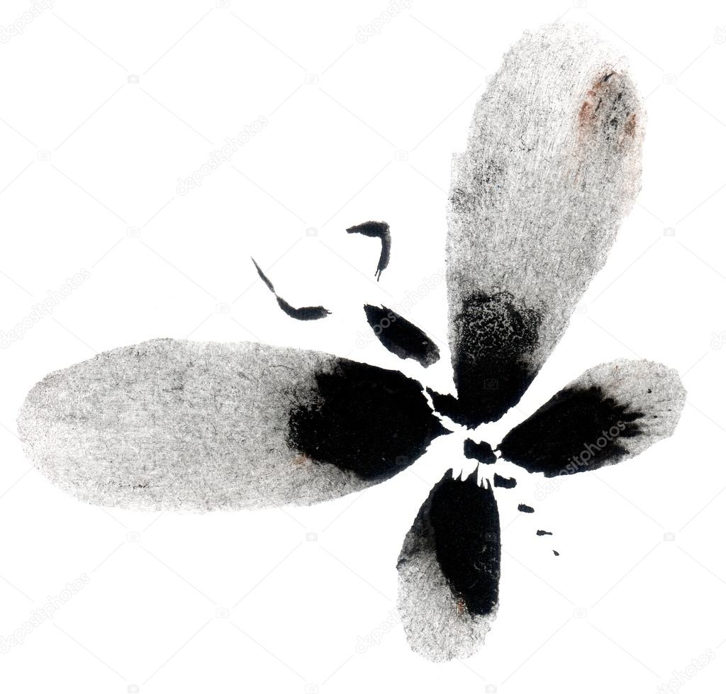 Chinese painting, butterfly painted ink