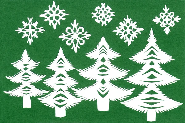 Зимний фон с деревьями — стоковое фото
