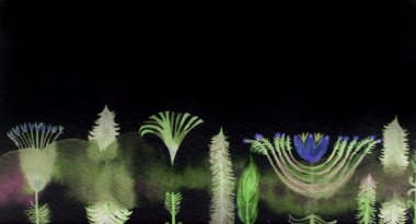 çiçek suluboya arka plan