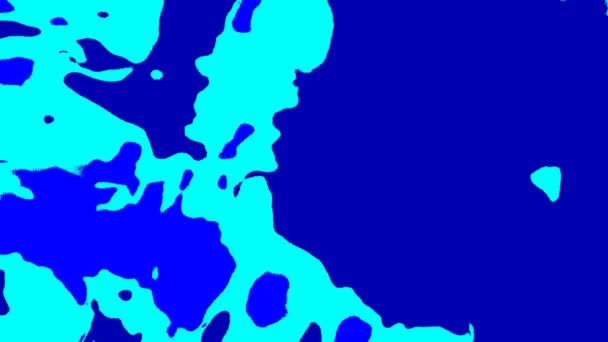 Composición Abstracta Sin Sentido Tonos Azules Movimiento Las Manchas Color — Vídeo de stock