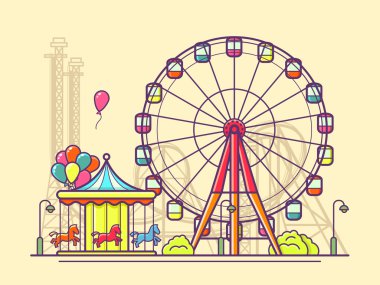 Lunapark dönme dolap ile