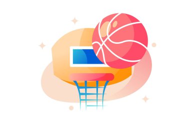 Top ile basketbol kalkanı