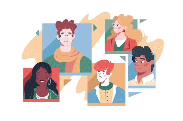 Set di persone diverse avatar — Vettoriale Stock