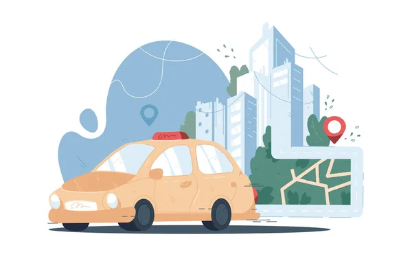 Taxi service online app — Image vectorielle