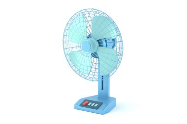 Mavi masa vantilatörü 3B görüntüleyici