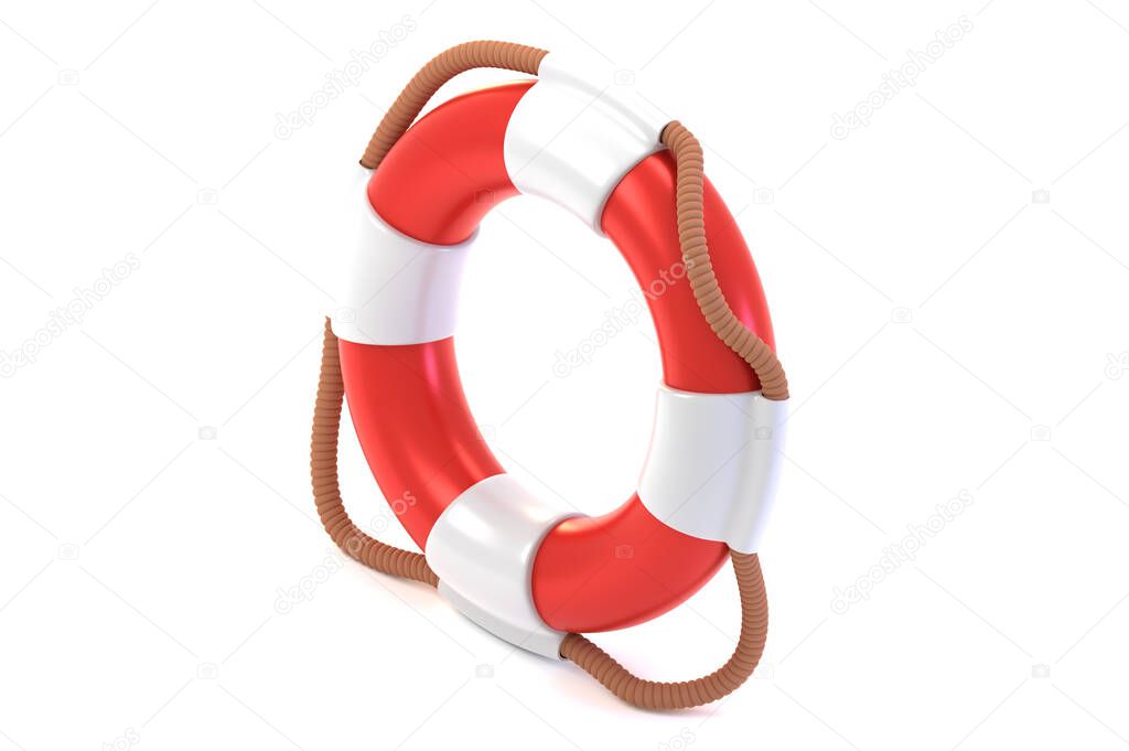 Lifebuoy water safety Isometric view 3D render