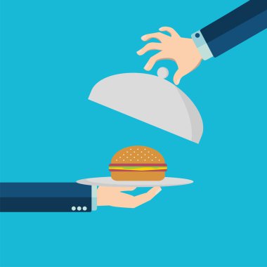 Hamburger cloche kapağındaki 