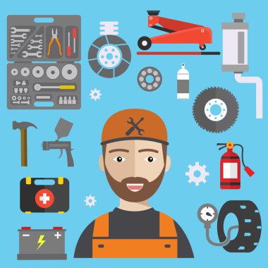 araba tamir hizmeti konsepti