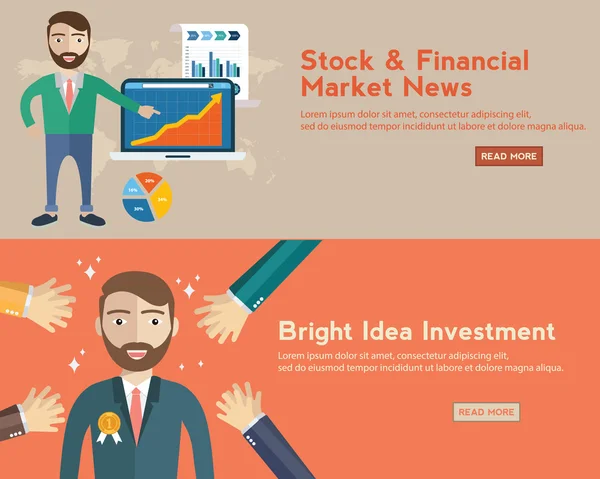 Business, finance, aktiemarknaden mall — Stock vektor