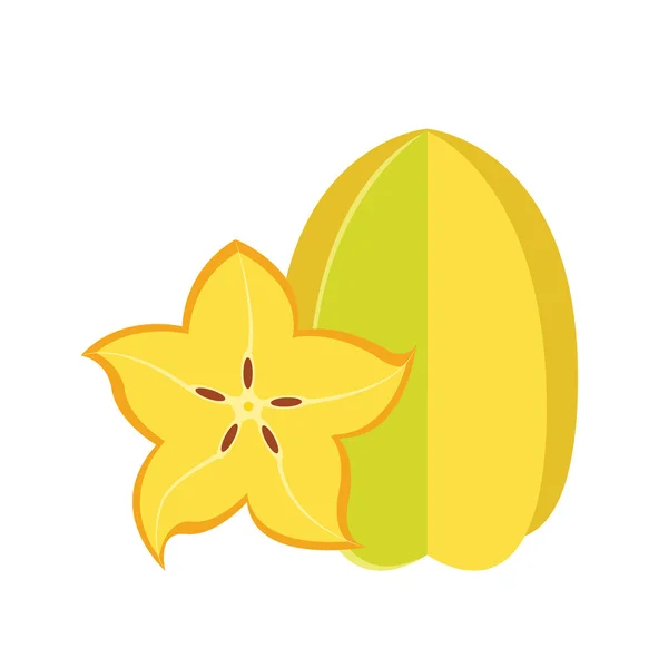 Carambola 또는 Starfruit 그림 — 스톡 벡터