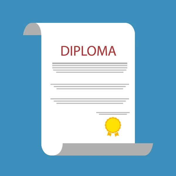 Illustration de certificat de diplôme — Image vectorielle