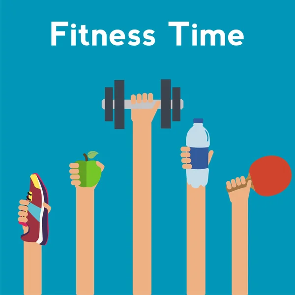 Fitness time template — Stock Vector