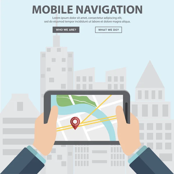 Vorlage für mobile Navigation — Stockvektor