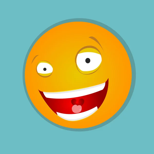 Emoticon con grande sorriso — Vettoriale Stock