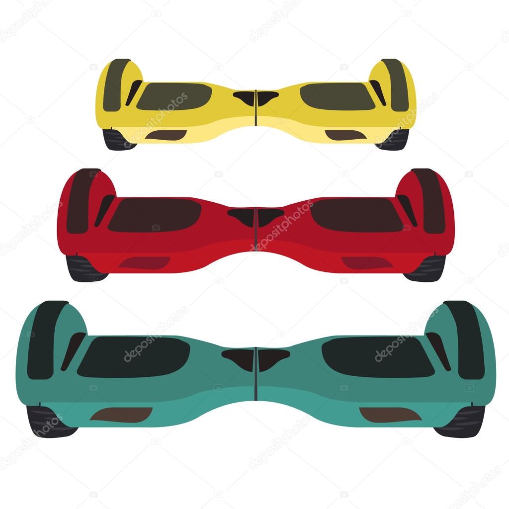 Electric two Wheels Balance Boards — Stock Vector © royalty 112746000