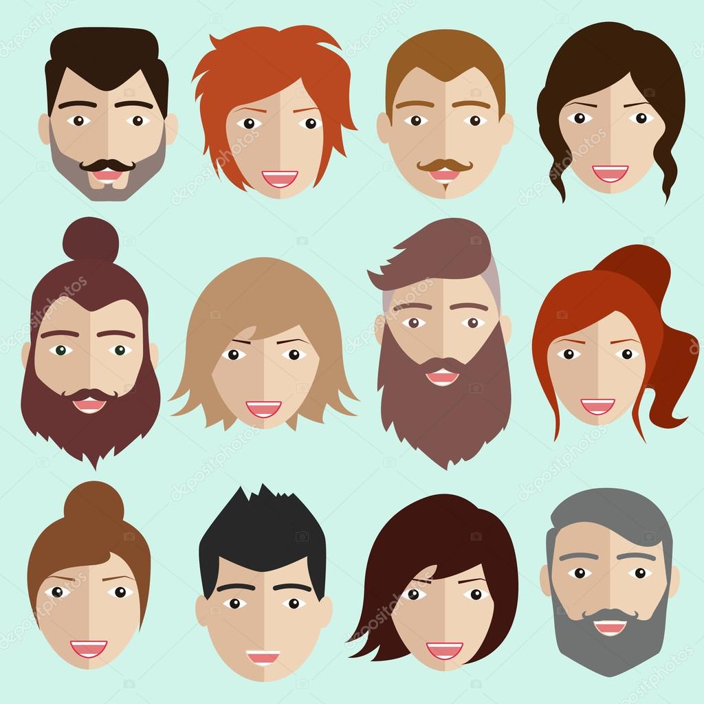 Men and women hairstyles Stock Vector Image by ©royalty #112749484 Men and women hairstyles Stock Vector Image by ©royalty #112749484