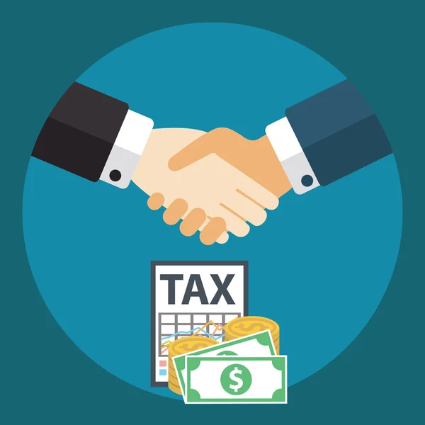 Overeenkomst voor betaling belasting — Stockvector