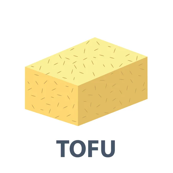 Cubo de tofu detallado — Vector de stock