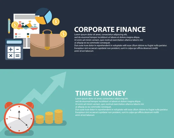 Infografía financiera corporativa — Vector de stock