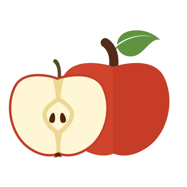 Owoce dojrzałe jabłko — Wektor stockowy