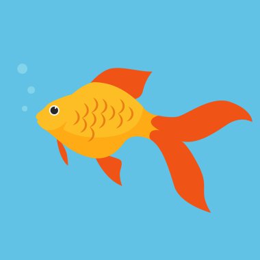 Turuncu Goldfish kabarcıkları ile