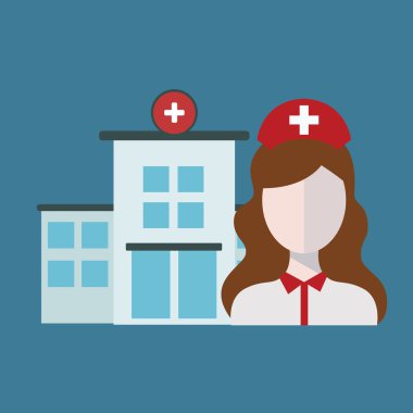 Hemşire simgesi ile bina