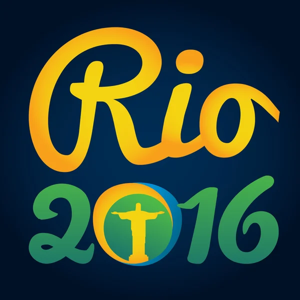 Rio em cores da bandeira brasileira —  Vetores de Stock