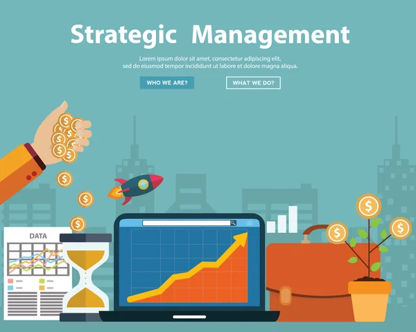 Conjunto de estrategia empresarial — Archivo Imágenes Vectoriales