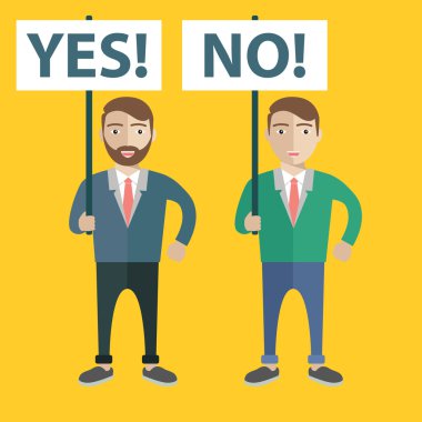 Posterler insanlar oy, Evet, Hayır