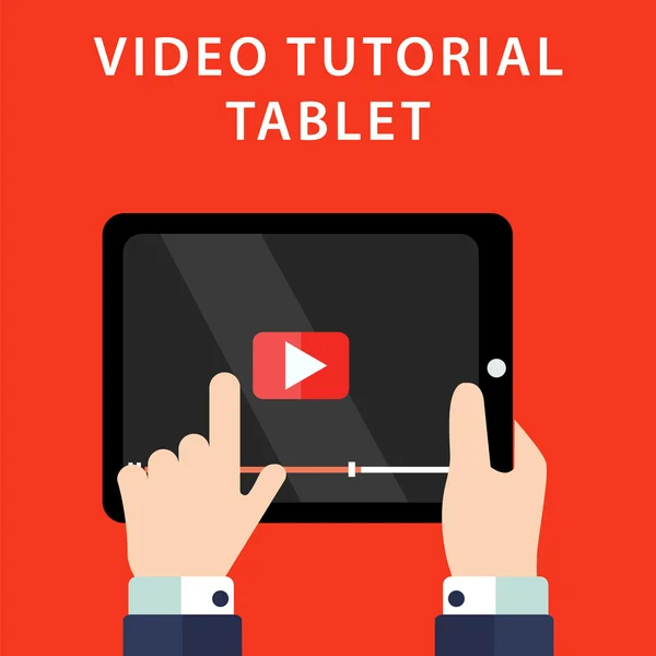 Video tutorial pictogram concept — Stockvector