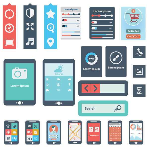 UI - это набор красивых компонентов, отличающихся плоским дизайном.
.