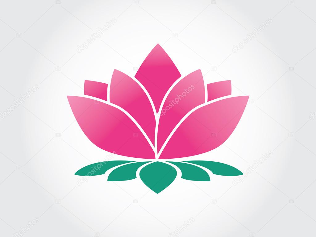 Lotus flower abstract vector logo design template with human doing yoga . Health & SPA creative idea. Asian culture concept symbol icon