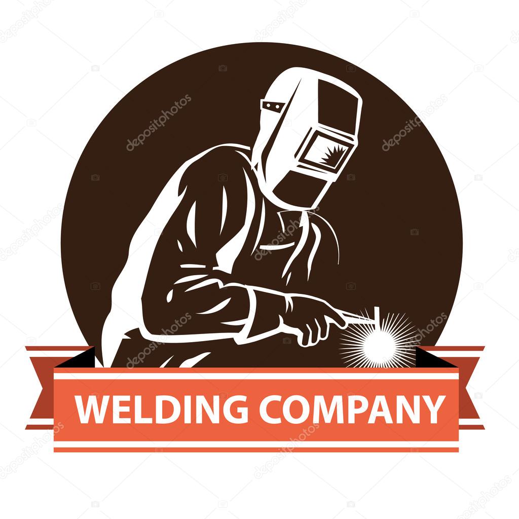 Vector illustration of a Welder at work welding , for company