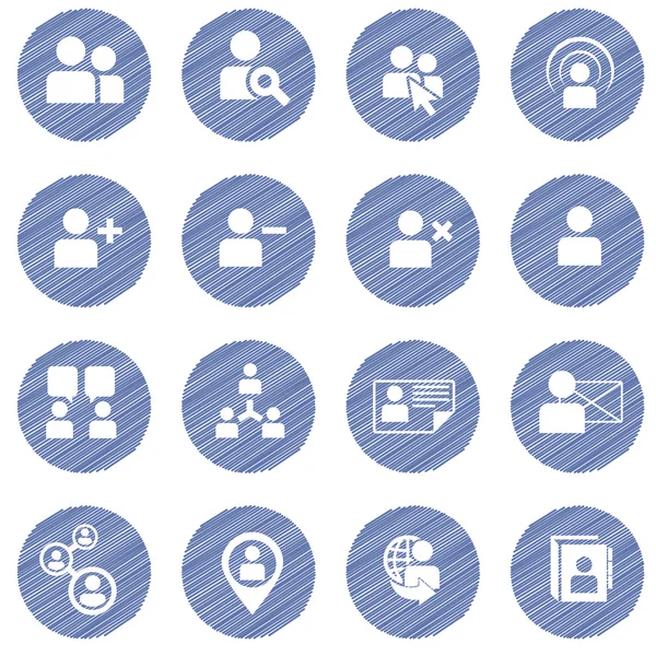 Human resources and management icons set — Stock Vector