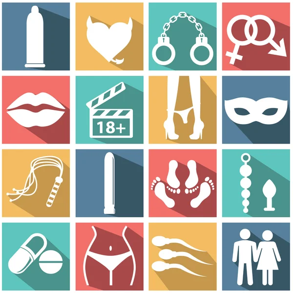 Sex icons set — Stock Vector