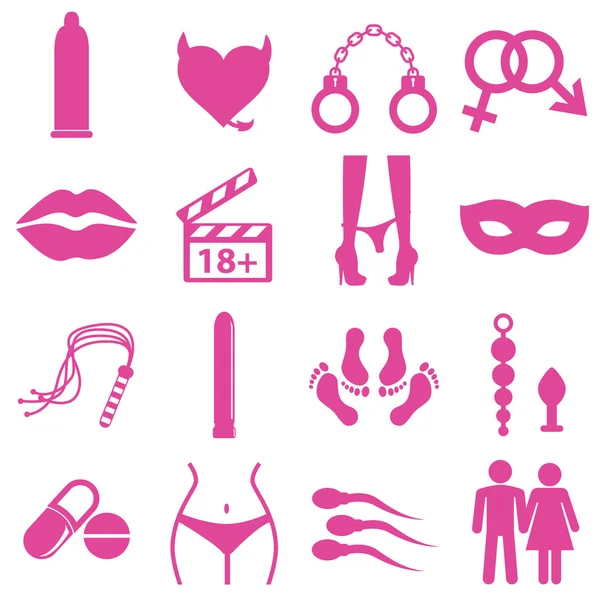 Ensemble d'icônes sexuelles — Image vectorielle