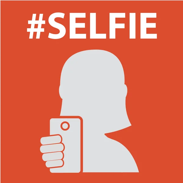 Selfie, tirando auto foto — Vetor de Stock