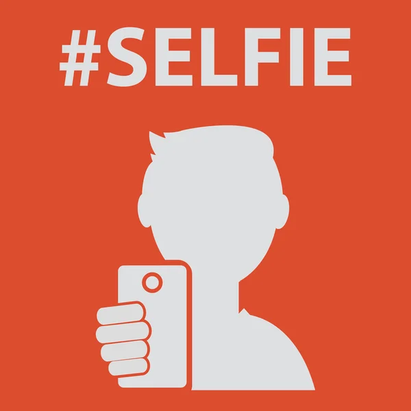 Selfie, tirando auto foto — Vetor de Stock