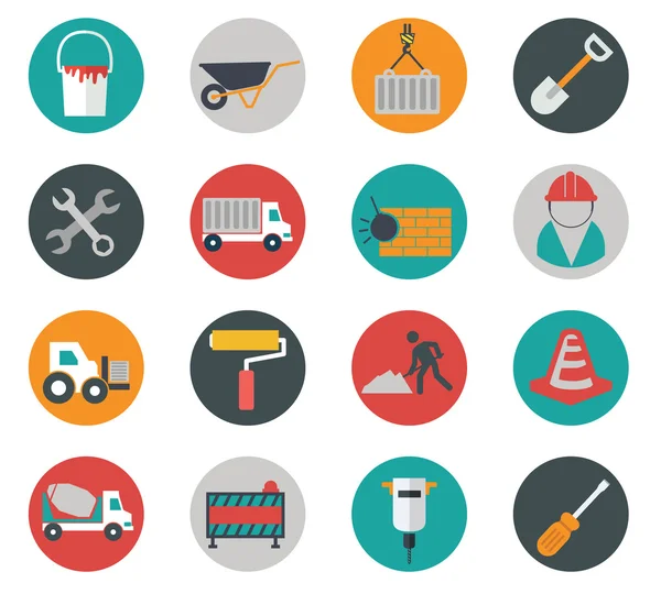 Vector construction icon set — Stock Vector