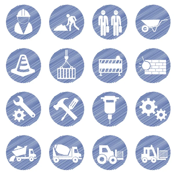 Conjunto de iconos de construcción vectorial — Vector de stock