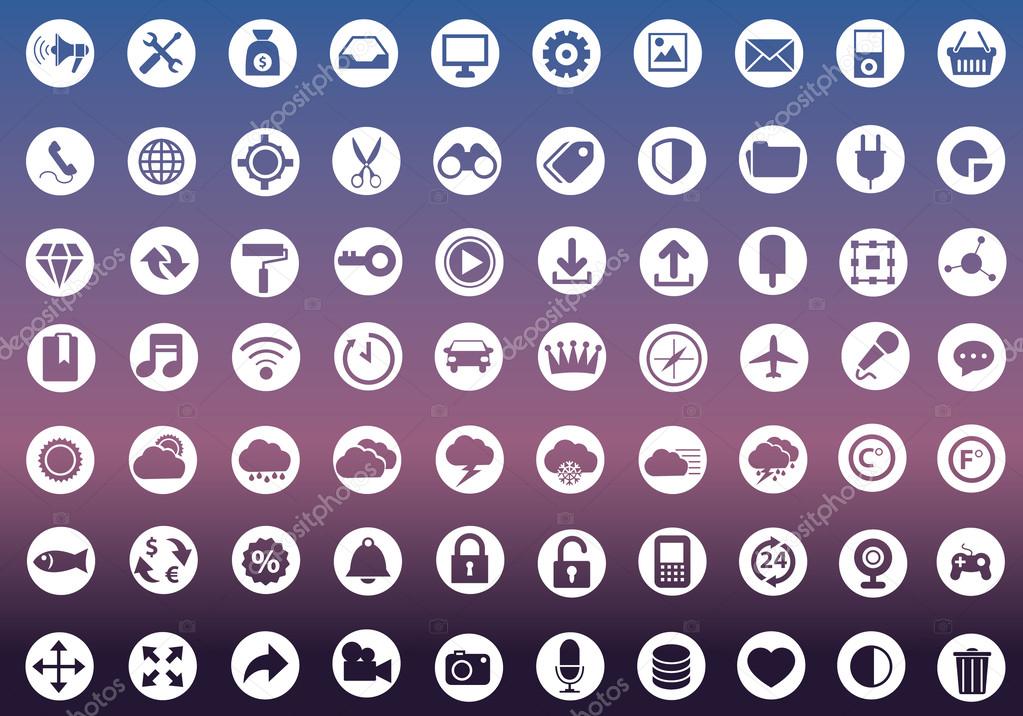 Set of icons for web and user interface design