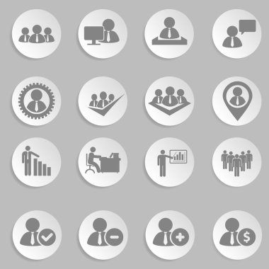 Başlık insan kaynakları ve yönetim Icons set