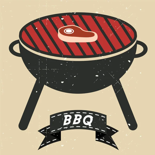 Bbq Cookout Vector Grill — Stockvector