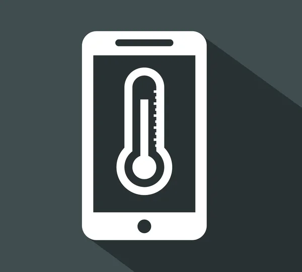 Smart Phone Temperature — Stock Vector